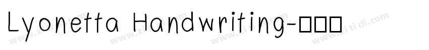 Lyonetta Handwriting字体转换